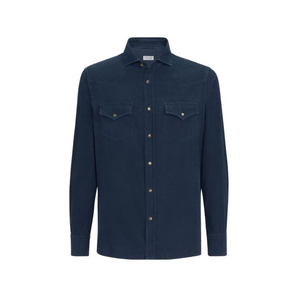 Brunello Cucinelli Men Cotton Shirt